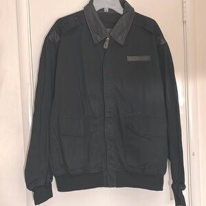 Cockpit USA NWT Mens Black Zipper Cargo Jacket Size Large